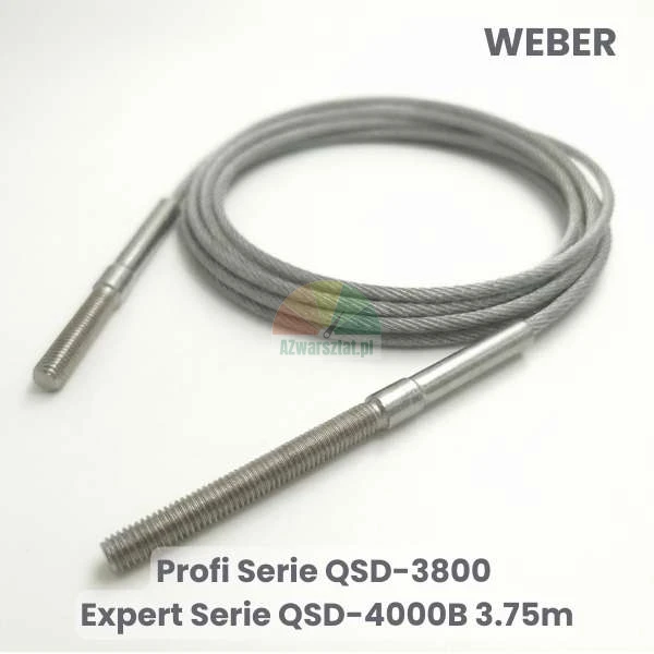 Stalowa lina podnośnika 3.75m - zamiennik dla Weber Profi Serie QSD-3800 i Expert Serie QSD-4000B