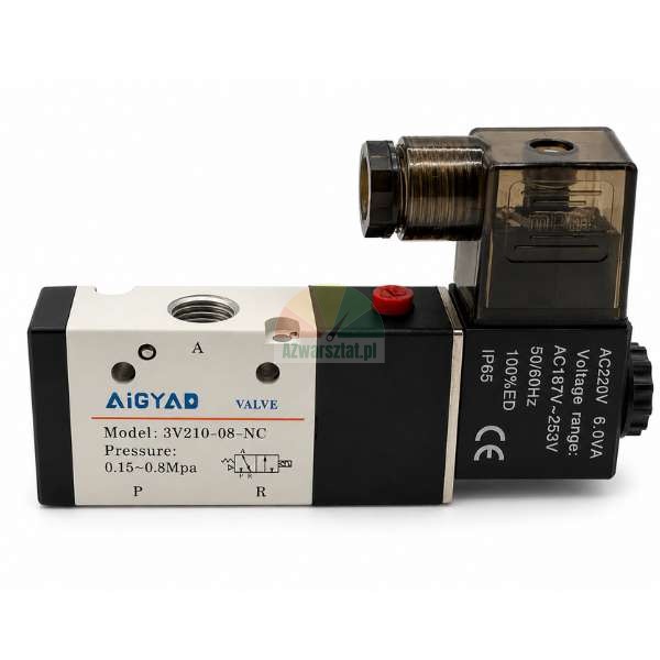 Elektrozawór pneumatyczny 3V210-08-NC 220V AC 0,15–0,8 MPa