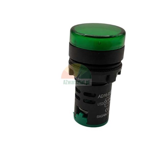 Zielona lampka sygnalizacyjna LED 22 mm AC/DC 24V