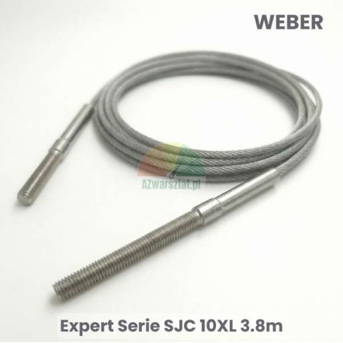 Stalowa lina synchronizacyjna do podnośnika Weber Expert Serie SJC 10XL o długości 3.8m z nagwintowanymi końcówkami