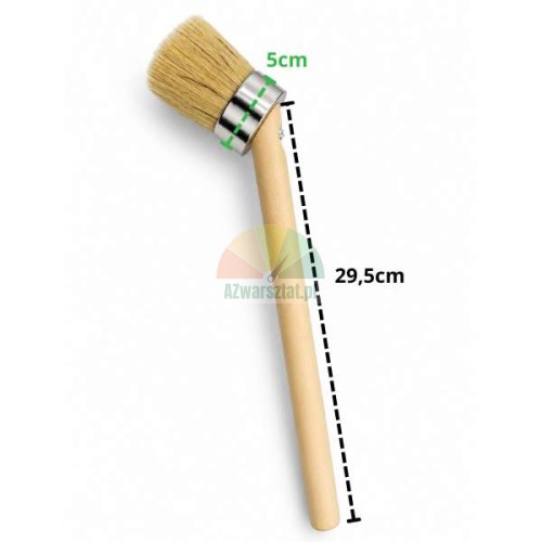 Pędzel do pasty montażowej 50mm z drewnianą rączką o długości 29,5cm.