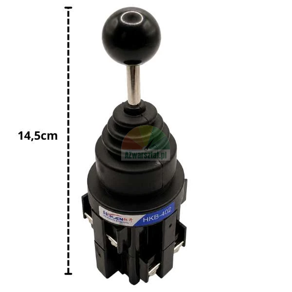 Joystick panelu sterowania montażownicy ciężarowej HKB-402 o wysokości 14.5 cm.