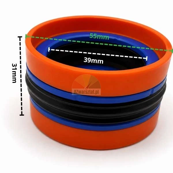 Uszczelka tłoka siłownika hydraulicznego 55x39x31mm, uszczelka kompaktowa.