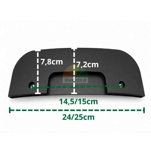 Czarna osłona łyżki zbijaka 24 cm z wymiarami