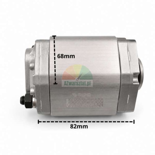 Hydrauliczna pompa zębata CBKL-G2370BL z zaznaczonymi wymiarami 68mm i 82mm.