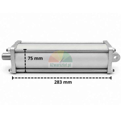 Siłownik pneumatyczny do montażownicy o wymiarach 283 mm na 75 mm