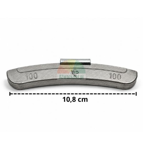 Ciężarek nabijany 100g o długości 10,8 cm do wyważania kół.