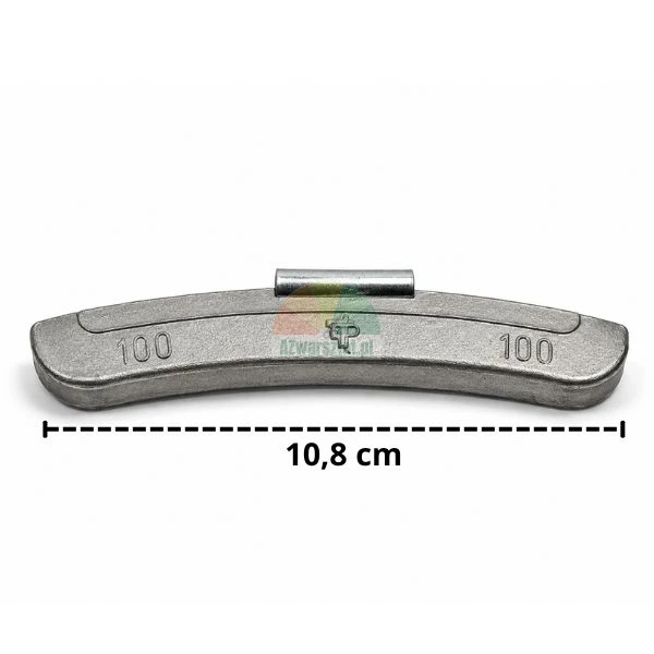 Ciężarek nabijany 100g o długości 10,8 cm do wyważania kół.