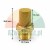 Mosiężny tłumik hałasu filtr powietrza G1/4 z naniesionymi wymiarami