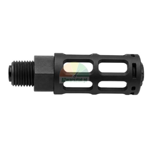 Czarny duży tłumik plastikowy do pneumatyki z gwintem 12,7 mm