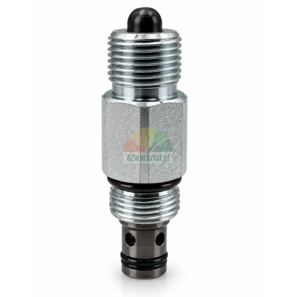 Hydrauliczny zawór opuszczania z gwintem 20mm i uszczelnieniami o-ring na białym tle