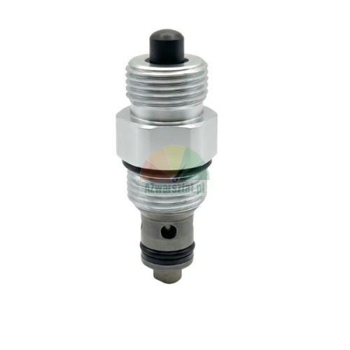 Metalowy zawór bezpieczeństwa zwrotny do podnośnika hydraulicznego 14mm G19 z uszczelkami o-ring na białym tle