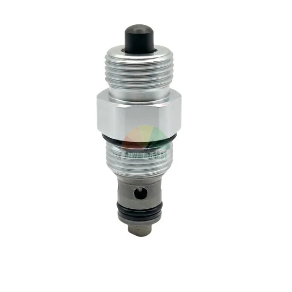 Metalowy zawór bezpieczeństwa zwrotny do podnośnika hydraulicznego 14mm G19 z uszczelkami o-ring na białym tle