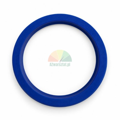 Niebieska uszczelka siłownika podnośnika hydraulicznego o wymiarach 60x70x8 mm na białym tle