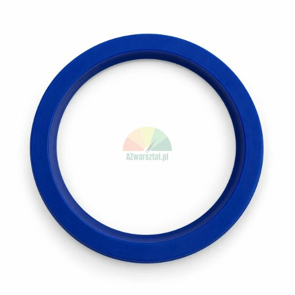 Niebieska uszczelka siłownika podnośnika hydraulicznego o wymiarach 60x70x8 mm na białym tle
