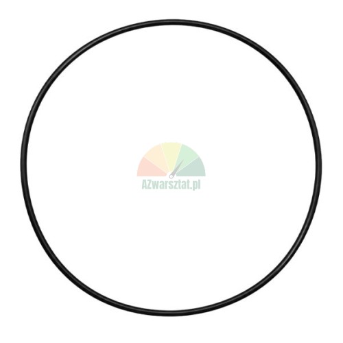 Czarna gumowa uszczelka siłownika zbijaka typu O-ring 200 mm na białym tle