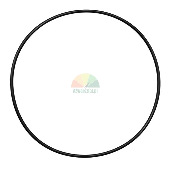 Czarna gumowa uszczelka siłownika zbijaka typu O-ring 200 mm na białym tle
