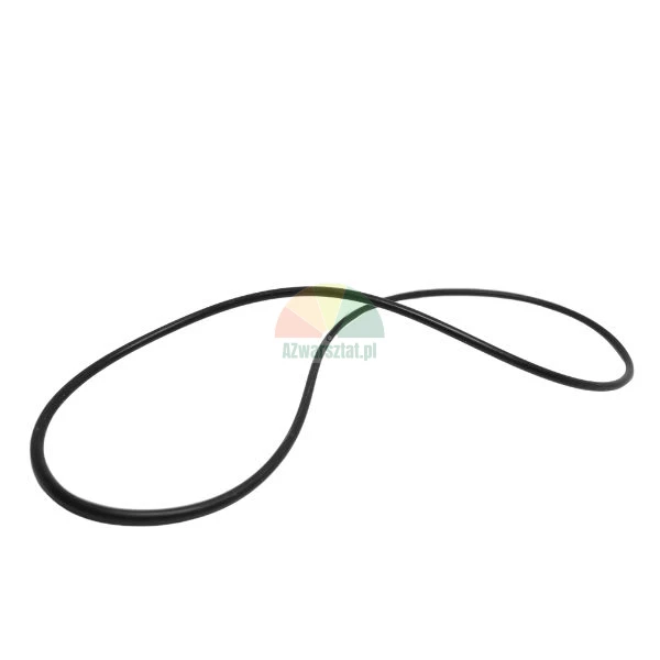 Czarna gumowa uszczelka typu o-ring na białym tle