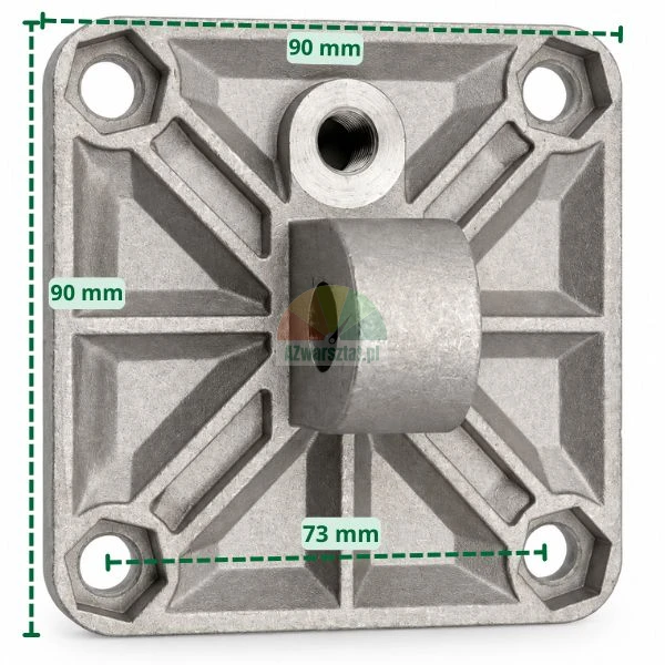 Flansza montażowa siłownika pneumatycznego z uchem 90x90 mm do siłownika 80 mm