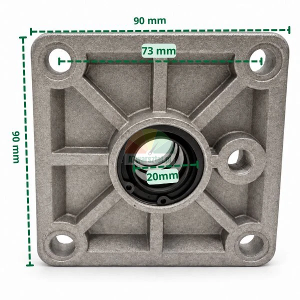 Osłona cylindra zaciskowego 90x90 mm z otworem na tłoczysko 20 mm do siłownika 80 mm
