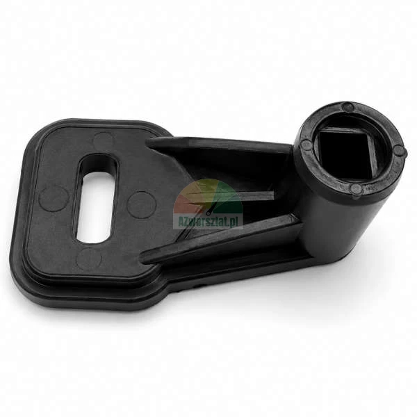 Czarny plastikowy łącznik przełącznika obrotów do montażownicy opon 8mm na białym tle