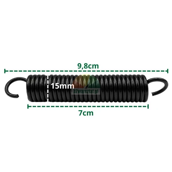 Sprężyna montażownicy 9,8 cm z wymiarami